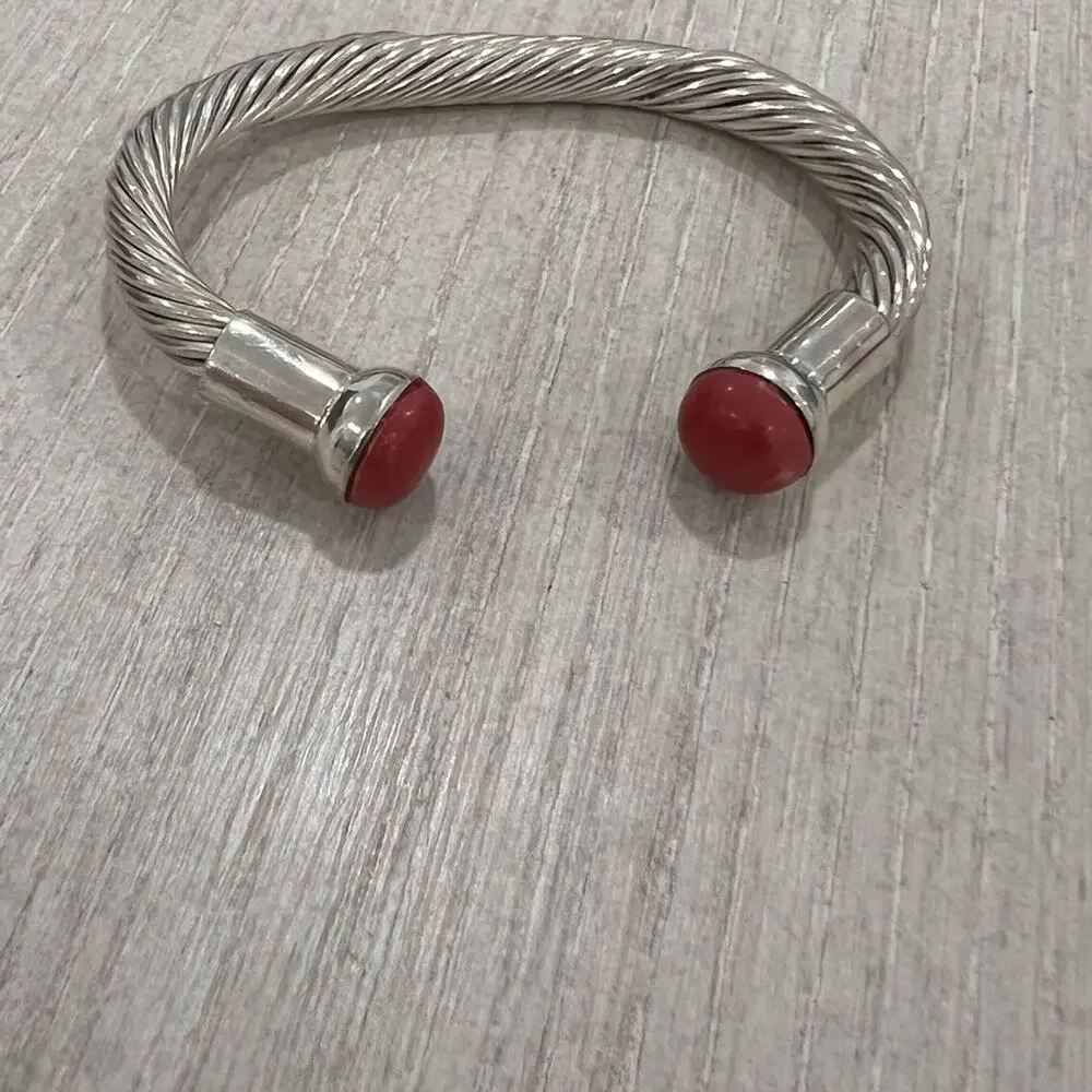 Vintage Mexico sterling silver cuff bangle